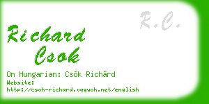 richard csok business card